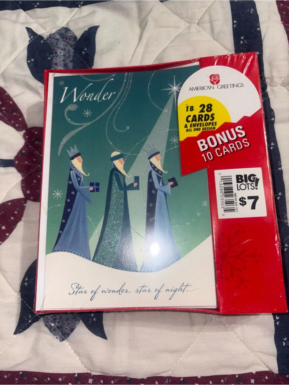 American Greetings Christmas Holiday Star of Wonder Card Box Set of 28 Cards